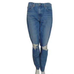 LEVI'S 511 Jeans, 34 x 33, BIG E, Cotton Blend, Distressed, Straight leg, 2018
